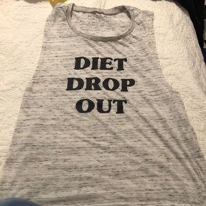 Workout tank “diet drop out” sz M